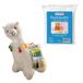 Glorex 04810-1K Lama wit knuffeldier complete set ca. 23 cm + 100 g katoen om te knutselen en te knuffelen
