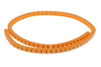 Markeringskabel met druk, Ø kabel 3? 3,4 mm, tekst: 1, zwart op oranje, spoel met 100 stuks