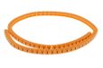 Markeringskabel met druk, Ø kabel 3? 3,4 mm, tekst: 1, zwart op oranje, spoel met 100 stuks