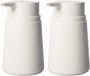 Unyqoos® Stijlvolle en stevige zeepdispenserset voor keuken en badkamer, vintage blanc