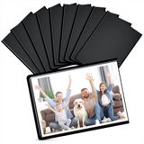 VINATO Gepersonaliseerde magneten voor Polaroid Instax Mini fotofolie, magnetische fotolijst voor koelkast, metalen oppervlakken, 10 stuks voor foto's van 10 × 15 cm, magnetische fotolijst in zwart