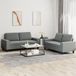 Maison Exclusive - Ensemble de canapés 2 pièces, tissu gris foncé