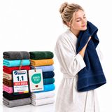Komfortec 2x Handdoek 50x100 cm - 100% Katoen - Marineblauw
