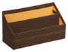 RHODIA 194601C - Brievenhouder Brons - 25 x 10 x 14 cm - Oranje Zadelstiksel - Buitenkant in Imitatieleer - Home Office Rhodiarama Collectie - Bureauorganisatie en Stijlvolle Opberging