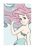 Ariel Aquarel 50x70 cm Comar kunstdruk op canvas (zonder lijst) Disney