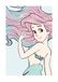 Ariel Aquarel 50x70 cm Comar kunstdruk op canvas (zonder lijst) Disney