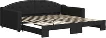 vidaXL Canapé-lit avec lit gigogne 100x200 cm tissu noir