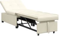 vidaXL Slaapbank Crème Fluweel 194 x 67 x 82 cm