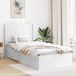 vidaXL Bedframe met opbergruimte en hoofdbord Wit 90 x 190 cm