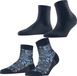 Esprit Geranium 2-Pack dames enkelsokken, maat 35-38, veelkleurig