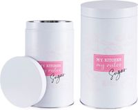 Kinvara Tin Cirkelvormig Suiker Wit Blik (10,4 x 18,2 x 10,4 cm)