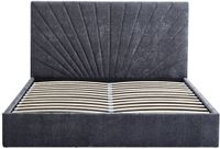 Vente-unique Bed met opbergruimte stof antracietgrijs 180 x 200 cm