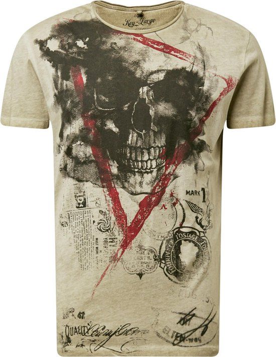 Key Largo T-shirt Donkerrood - Maat M - Heren