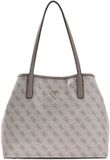 GUESS shopper Victtoria 2 in 1 Tote Dark Taupe Logo