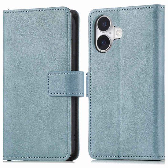 imoshion Luxe Bookcase voor de Apple iPhone 16 - Air Blue