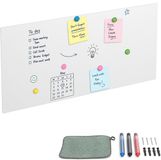 Relaxdays Magnetisch bord - 70x30 cm - wit