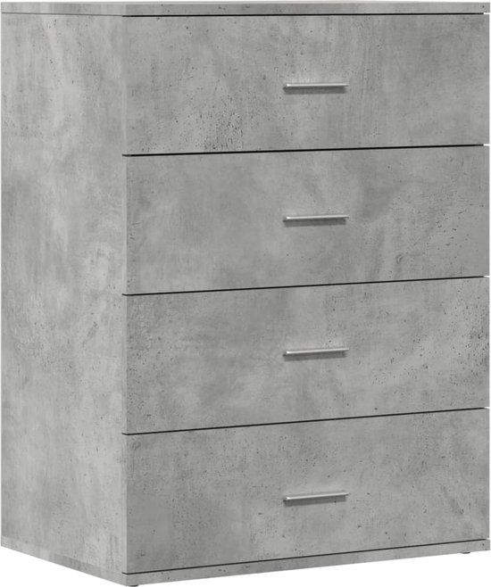 vidaXL Dressoir 60x39x80 cm bewerkt hout betongrijs