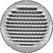 Amig Ventilatierooster/muurrooster rond - aluminium - zilver