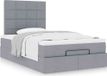 Maison Exclusive - Cadre de lit ottoman avec matelas, gris clair, 120x200 cm, textile