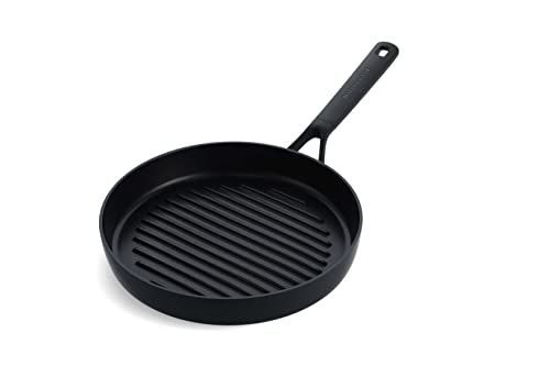 KitchenAid Classic gesmeed hard geanodiseerd PFAS-vrij keramische antiaanbaklaag, 28 cm grillpan, inductie, ovenveilig, zwart