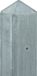 Tuindeco Motief systeem antraciet betonpaal 10 x 10 x 280 cm T-model 3 sp glad