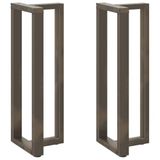 vidaXL - Bartafelpoten - 2 stuks - T-vormig - 50x35x(110-111) cm - staal - naturel