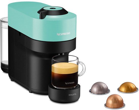 Krups Nespresso Vertuo Pop XN920410 - Mint - Koffiecupmachine