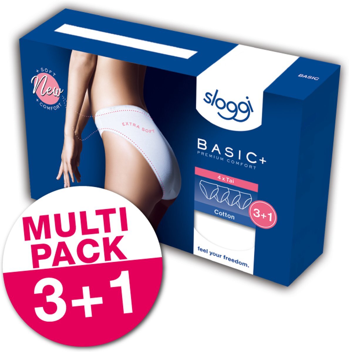 sloggi Basic taislip 3+1 gratis Wit