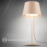 Briloner Nivo - Tafellamp oplaadbaar - dimbaar - warm wit licht 2.700K - voor binnen en buiten - 20,5 cm