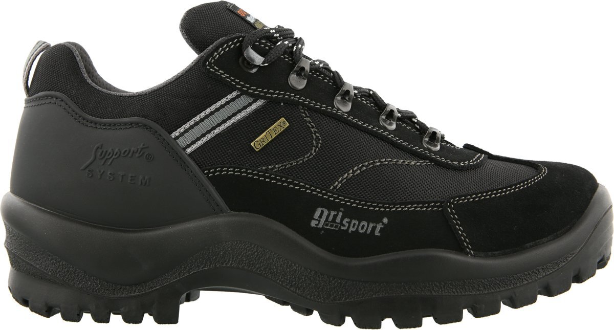 Grisport unisex su?de wandelschoenen Torino Low Black