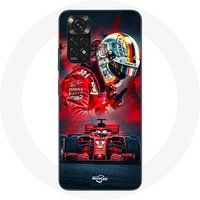 Maniacase Hoesje voor Xiaomi Redmi Note 11 4G Formule 1 Sebastian Vettel F1 Coureur Rood