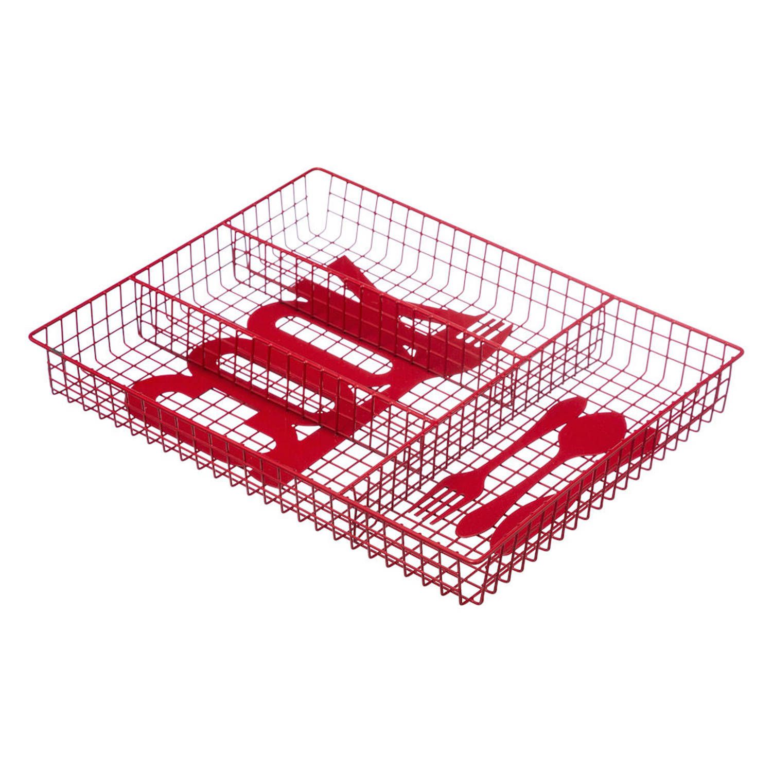 Decopatent Bestekbak 4 Vaks - Cook - Besteklade Organizer - Metaal
