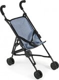 Bayer Chic Poppen buggy Roma (jeans blauw) - Babypop buggy met vaste wielen - 56 cm duwstanghoogte
