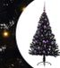 vidaXL - Kunststof - Voorverlichte - Kerstboom - met - 150 - LED - Zwart - 150 - cm - PVC