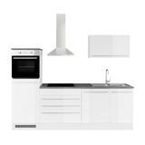 84-131-13 Stella Trading Jazz Keukenblok Keukenkast Keuken Unit Wit Hoogglans Zonder Apparaten 260 x 200 x 60 cm