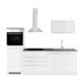 84-131-13 Stella Trading Jazz Keukenblok Keukenkast Keuken Unit Wit Hoogglans Zonder Apparaten 260 x 200 x 60 cm