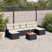 Maison Exclusive - Ensemble de jardin, 8 pièces, avec coussins, noir, en polyrotin