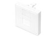 DIGITUS Keystone module aansluitdoos 2 poorten rechte uitgang Frans design klein frame wit