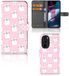 B2Ctelecom Étui pour Motorola Edge 30 Pro Étui de téléphone avec fentes pour cartes Sleeping Cats