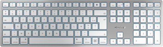 Cherry KW 9100 Slim Mac Draadloos Toetsenbord Zilver FRANS AZERTY
