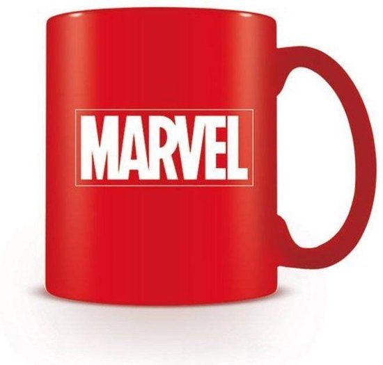 Hole in the Wall Marvel Logo Mok - Wit - Keramiek - 325 ml - MG23450