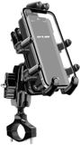 GUB P60 Support de téléphone universel - Support robuste pour guidon de moto et scooter - Réglable - Noir