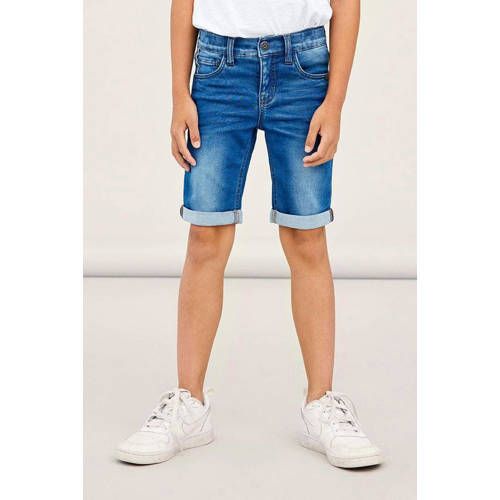 NAME IT KIDS slim fit jeans bermuda NKMTHEO stonewashed