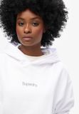 Superdry Core Logo City hoodie met losse pasvorm - Dames - Hoodies - Katoen - Briljant wit