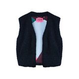 POM Amsterdam teddy gilet - donkerblauw