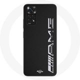 Maniacase Hoesje voor Xiaomi Redmi Note 11S 4G Amg Logo Carbon Textuur