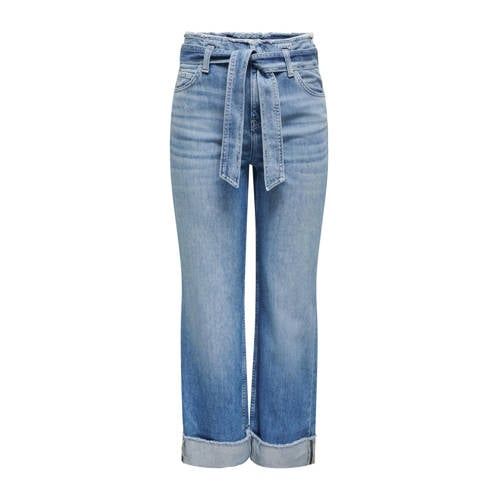 ONLY ONLMADDIE High Waist Wide Leg Jeans - Medium Blue Denim