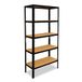 Shelfplaza BLACK metalen stellingkast - 200x75x40 cm - zwart - 5 planken