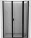 Mexen Mist L porte de douche pivotante droite 150 cm, cadre noir, noir