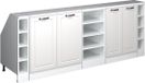 Vicco Rion Kastenset voor schuine wand – 210 cm Set van 5 kastrompen 60 cm diepte Wit Landhuis